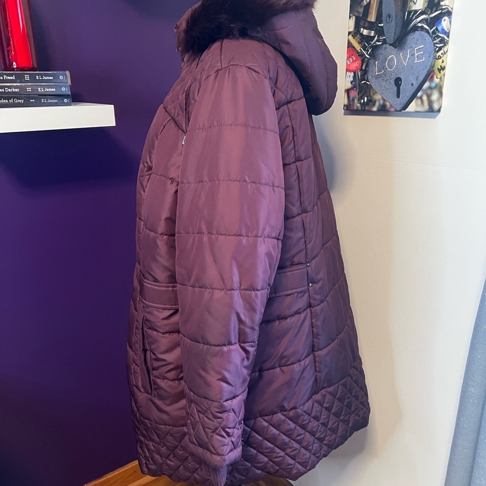 Susan Graver Plus Size Puffy Jacket Coat - Picture 8 of 10